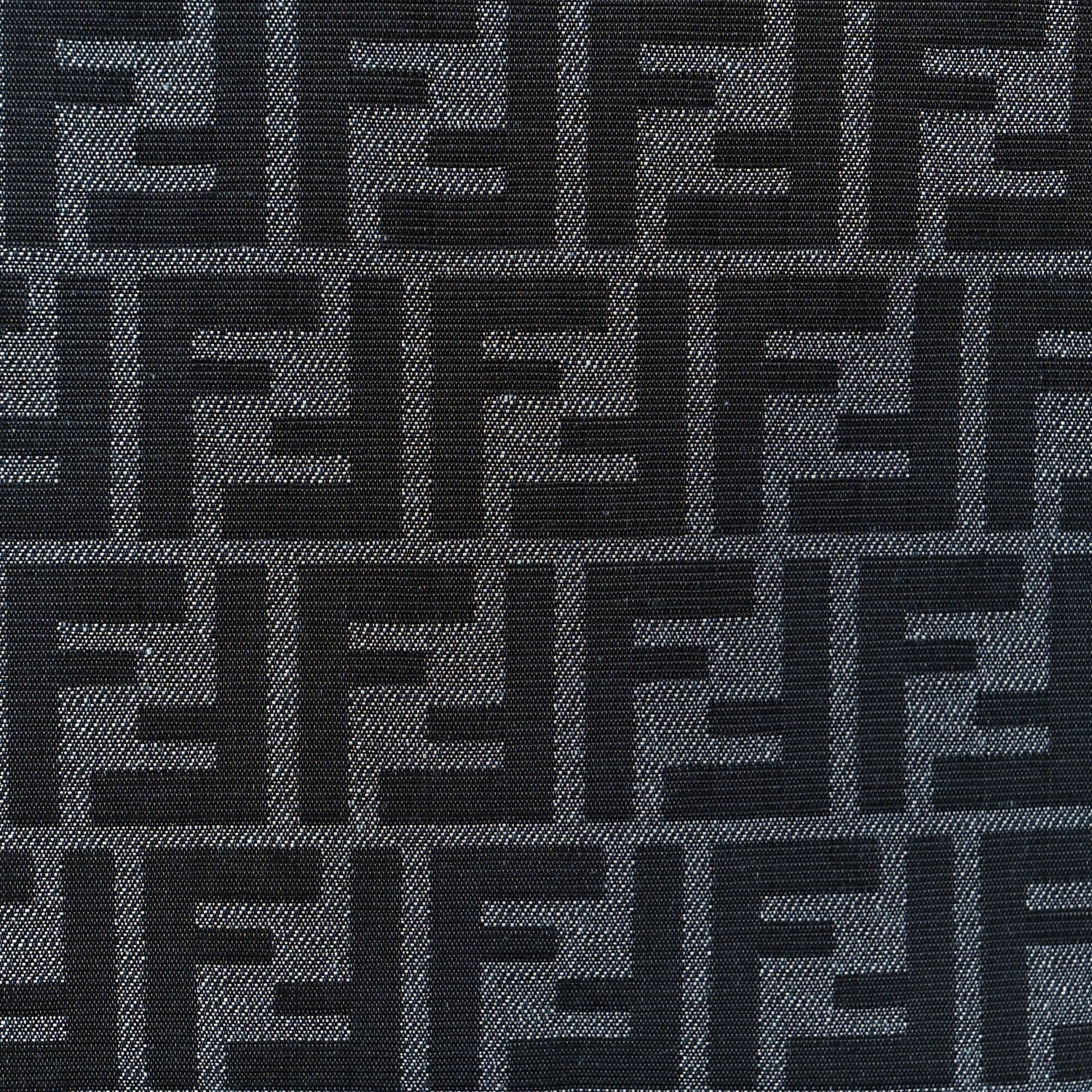 Fendi Fabric Jacquard Vitello King FF 1974 Clutch Bag Denim Blue Midnight 10 of 10