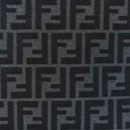 Fendi Fabric Jacquard Vitello King FF 1974 Clutch Bag Denim Blue Midnight 10 of 10