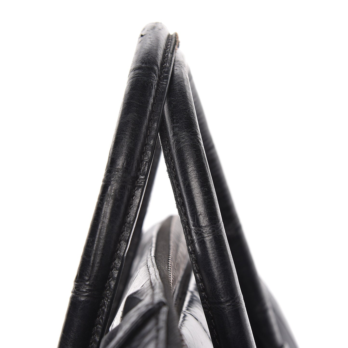Calfskin Crocodile Embossed Medium Antigona Black