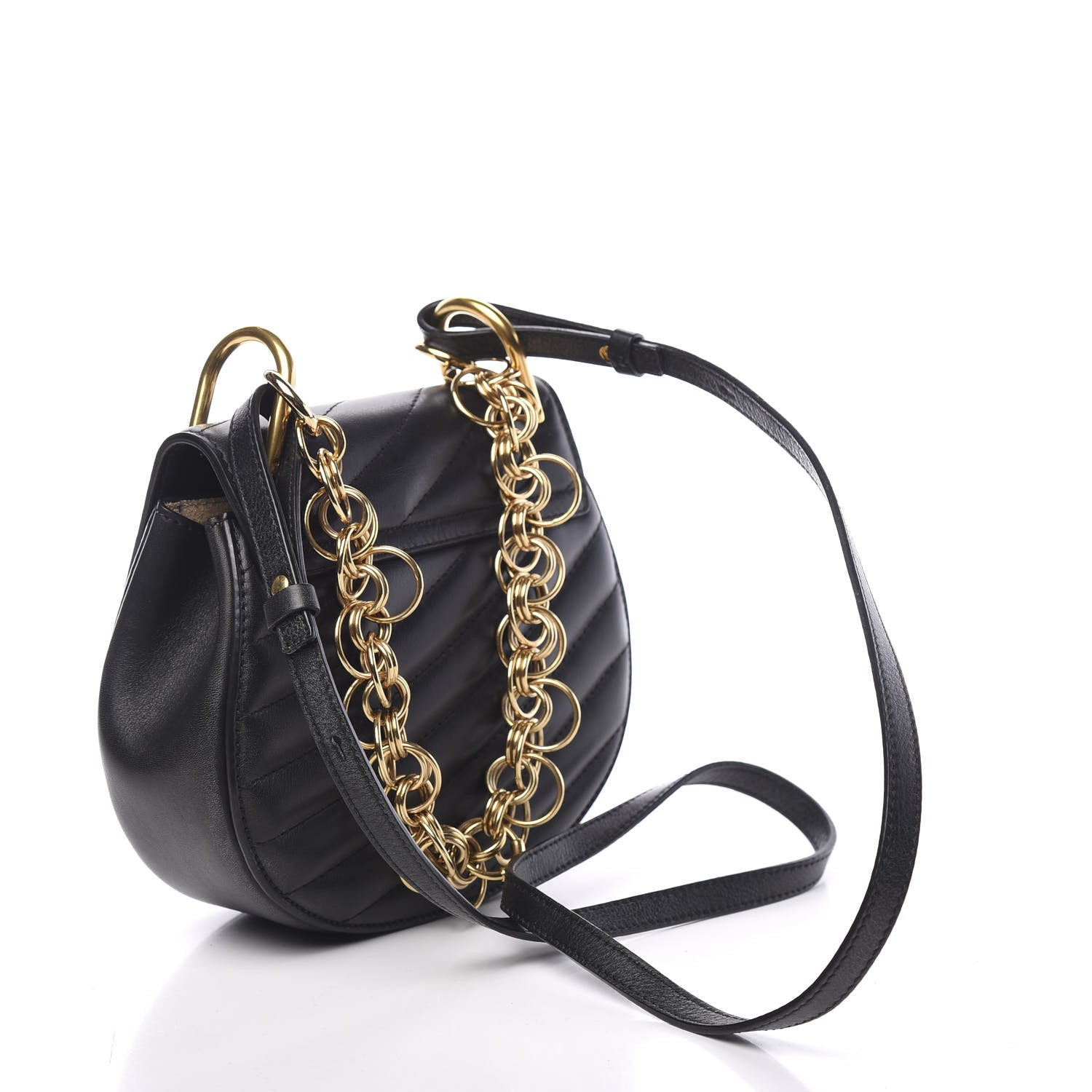 Chloe Calfskin Quilted Mini Drew Bijou Shoulder Bag Black 2 of 8