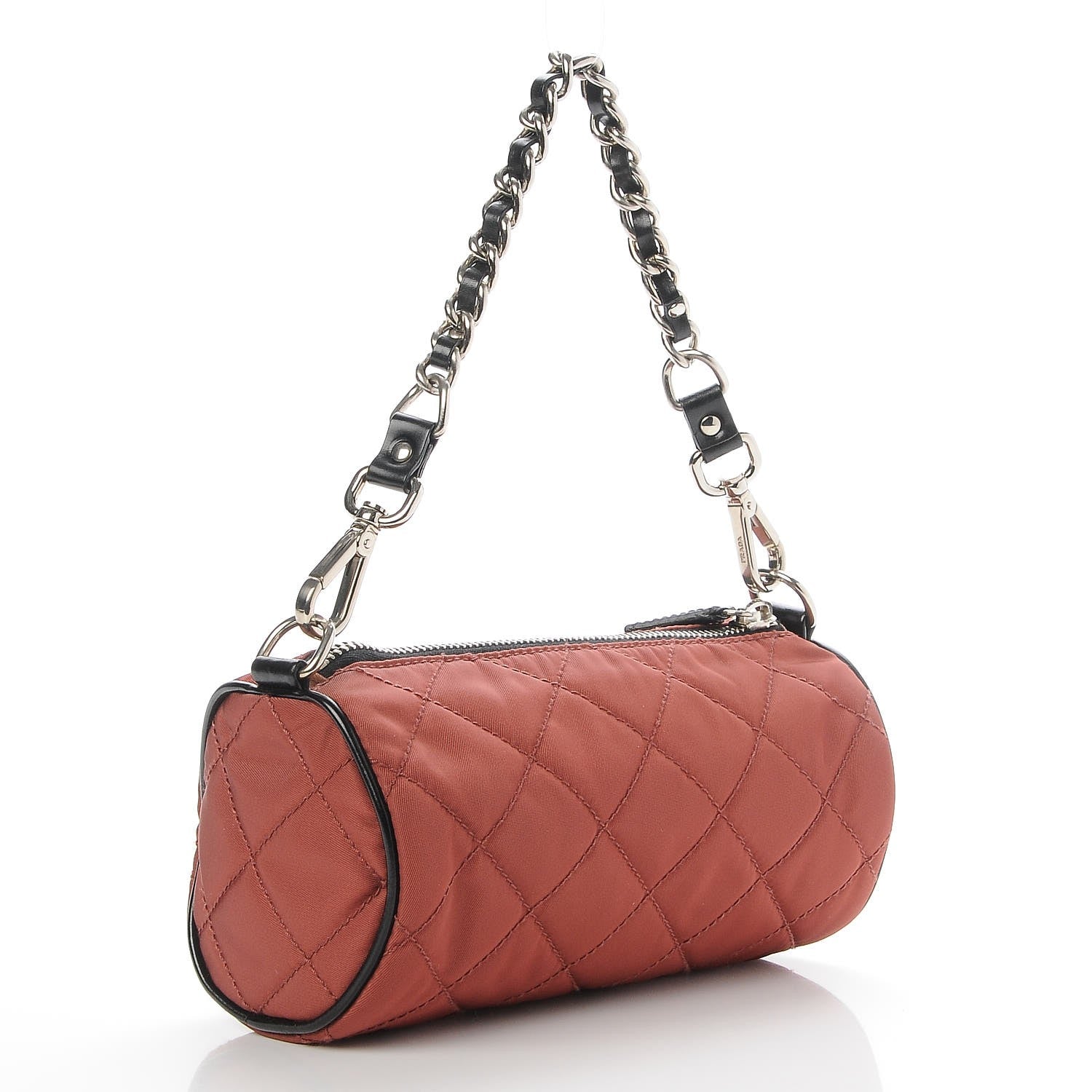 Prada Tessuto Nylon Impuntutato Quilted Handbag Antilope Nero Black 3 of 8