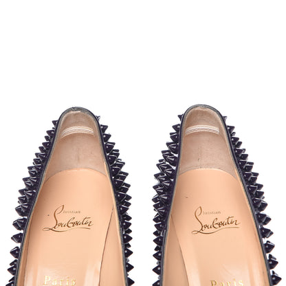Christian Louboutin Patent Pigalle Spikes 100 Pumps 37.5 Iris 10 of 14