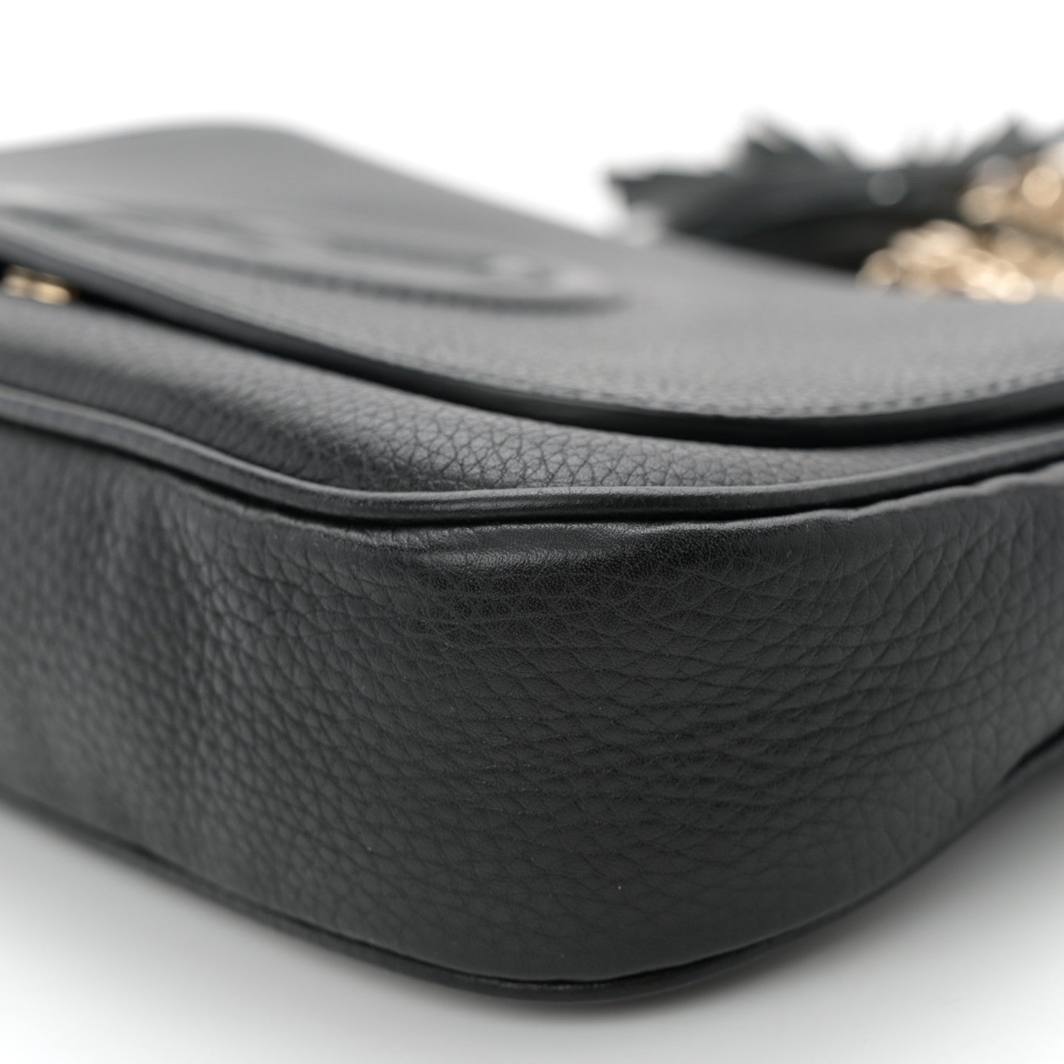 Gucci Pebbled Calfskin Medium Soho Flap Crossbody Black 10 of 10