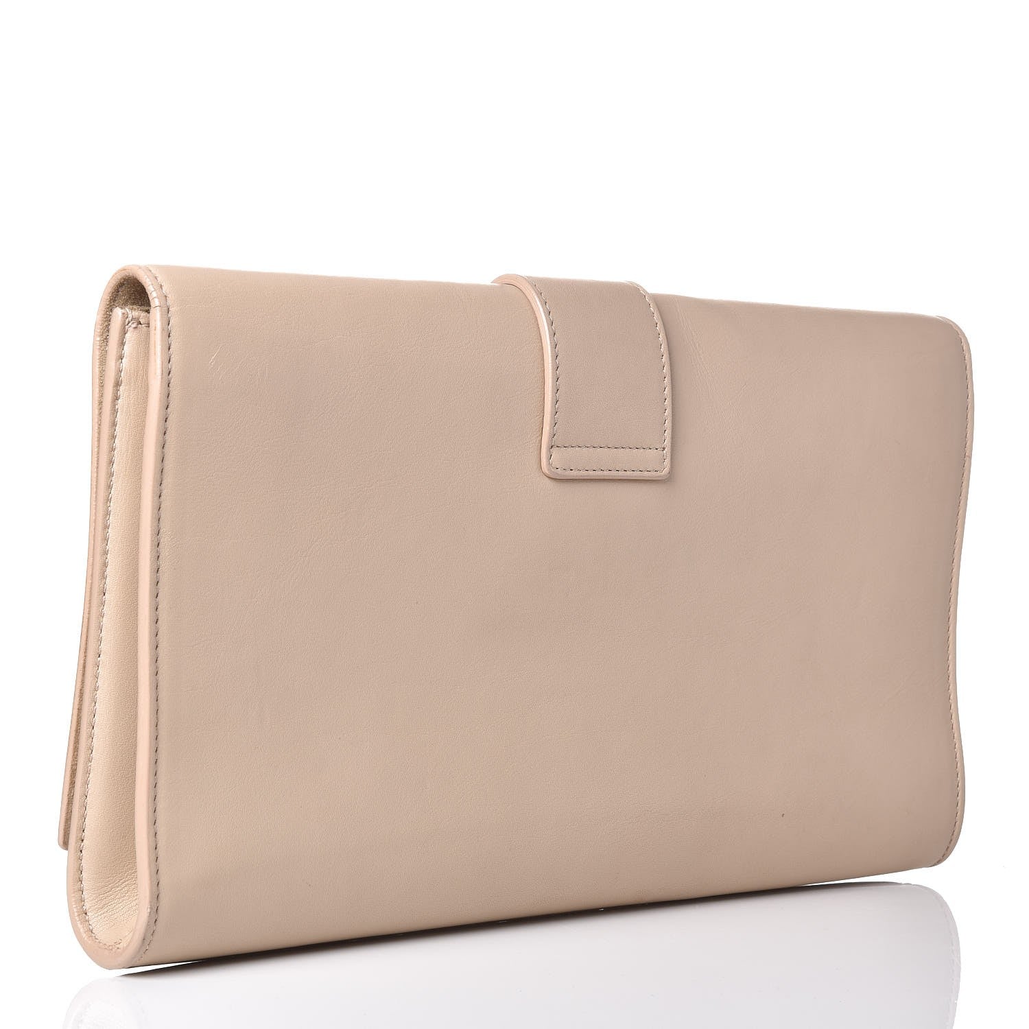Saint Laurent Calfskin Classic Y Ligne Clutch Light Beige 3 of 11
