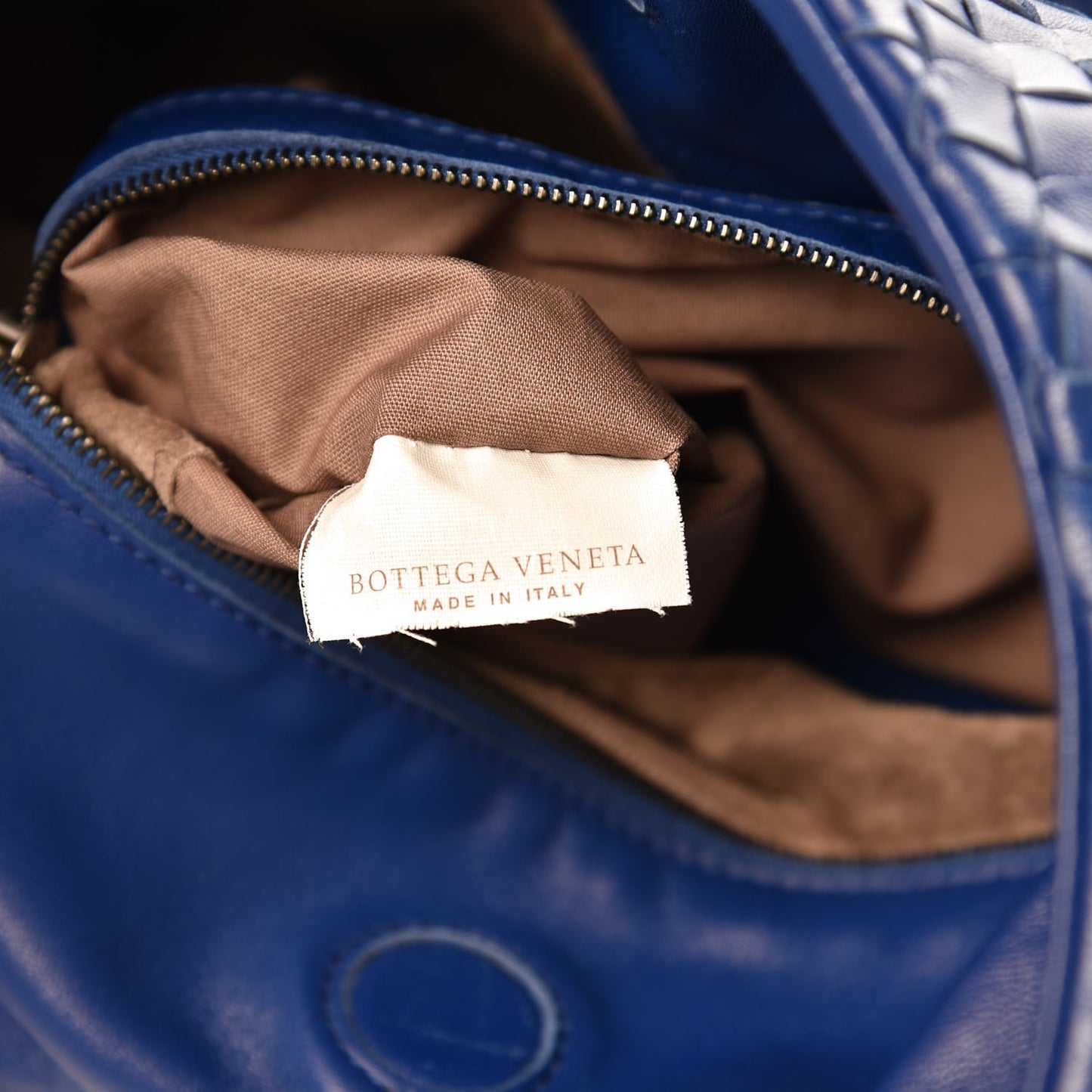 Nappa Intrecciato Medium Campana Hobo Atlantic Blue