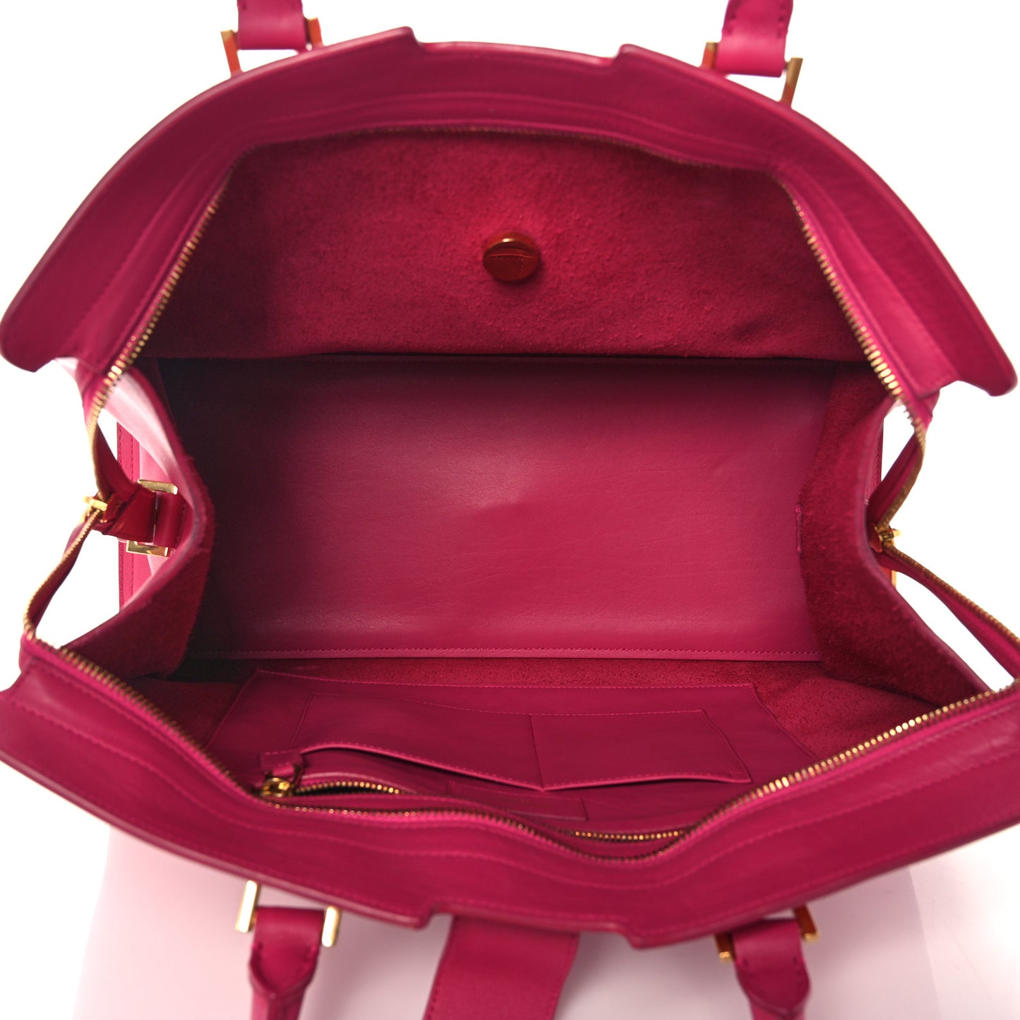 Calfskin Medium Classic Y Cabas Fuchsia