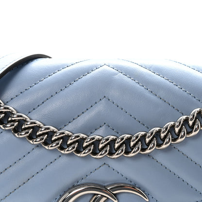 Gucci Calfskin Matelasse Small GG Marmont Shoulder Bag Porcelain Light Blue 8 of 10