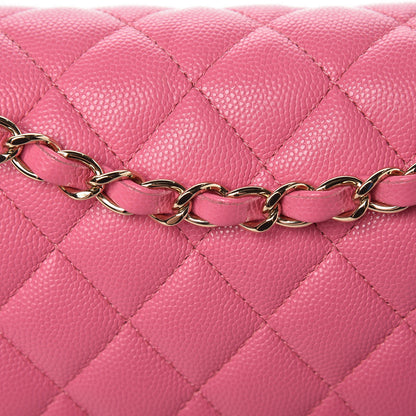 Chanel Caviar Quilted Medium Double Flap Pink 8 of 11