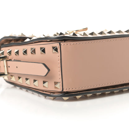 Valentino Garavani Vitello Small Rockstud Flap Saddle Bag Soft Noisette 8 of 9