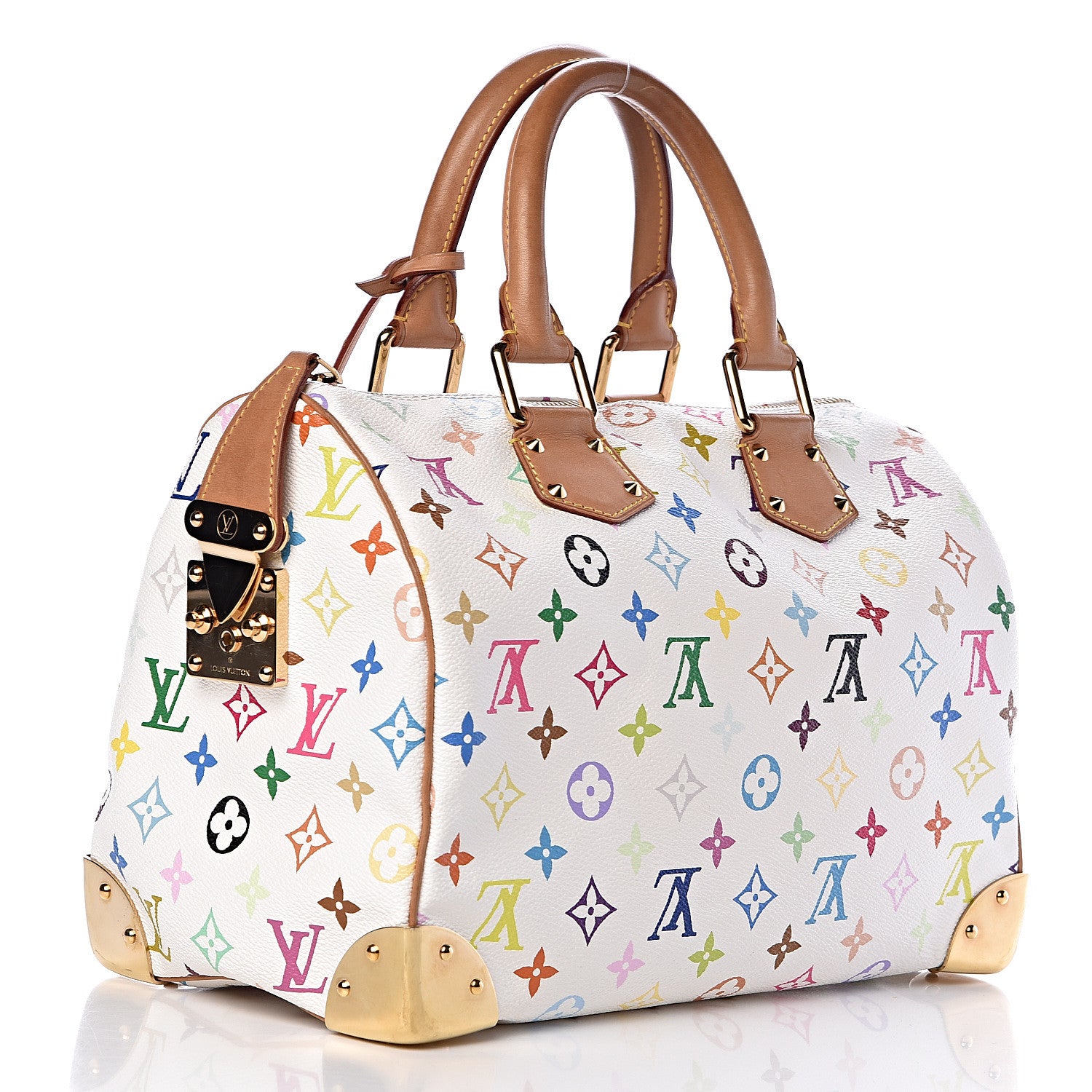 Louis Vuitton Monogram Multicolor Speedy 30 White 3 of 8