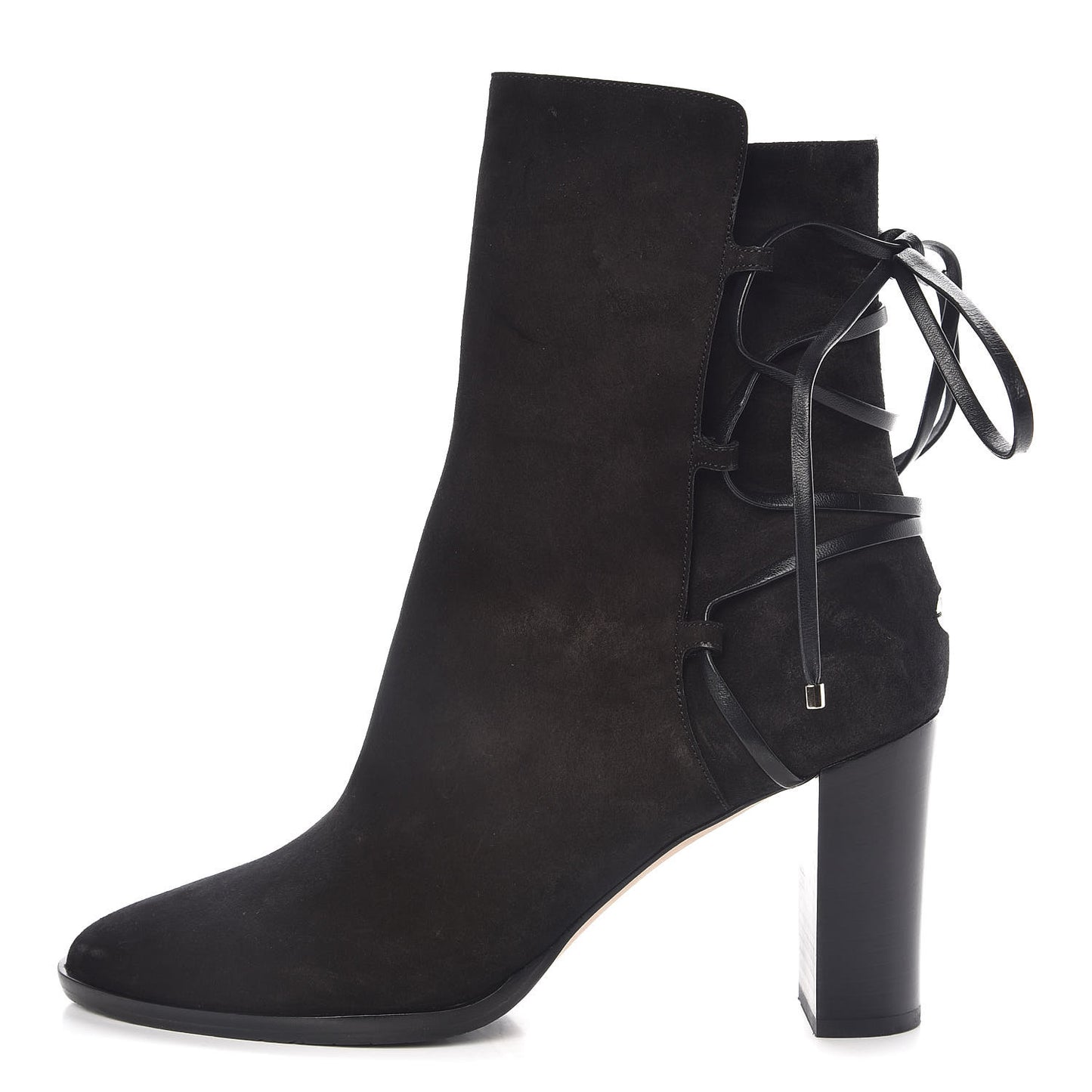 JIMMY CHOO Suede Hampton 80 Boots 40 Black