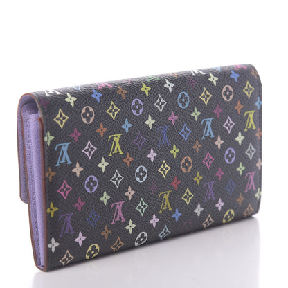 Louis Vuitton Monogram Multicolor Sarah Wallet Black Violet 3 of 7