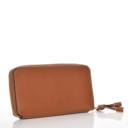 Chloe Grained Calfskin Marcie Long Zip Around Wallet Tan 3 of 8