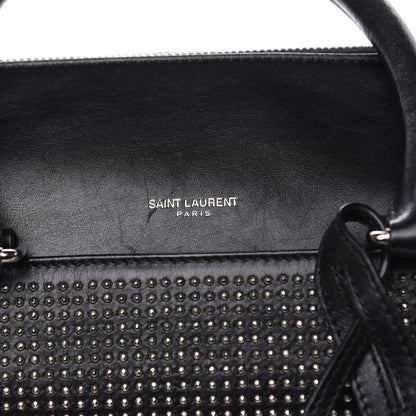 Saint Laurent Calfskin Studded Classic Duffle 6 Black 12 of 18