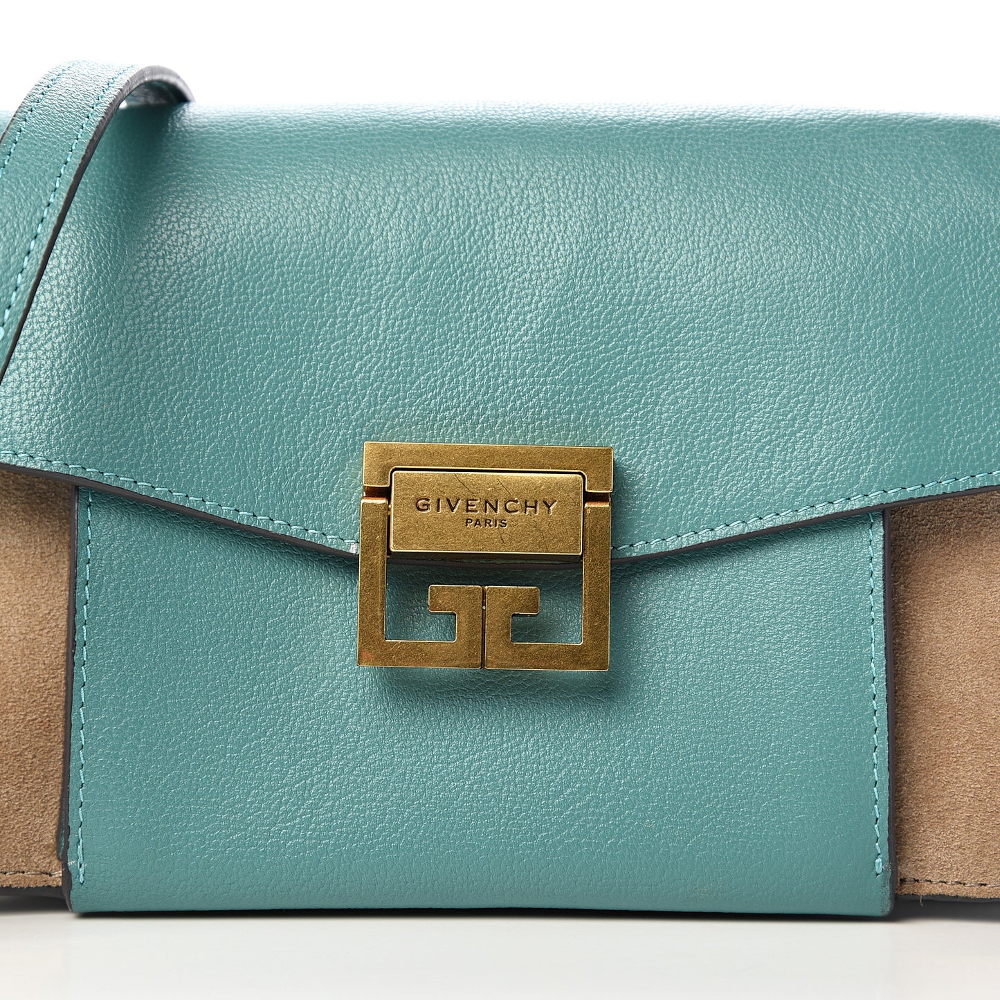 Sugar Goatskin Small GV3 Shoulder Bag Light Blue Tan