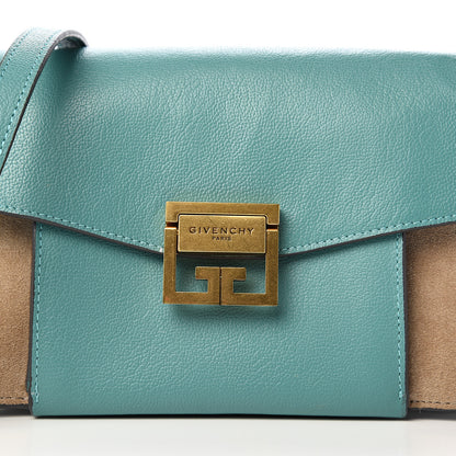Givenchy Sugar Goatskin Small GV3 Shoulder Bag Light Blue Tan 9 of 10