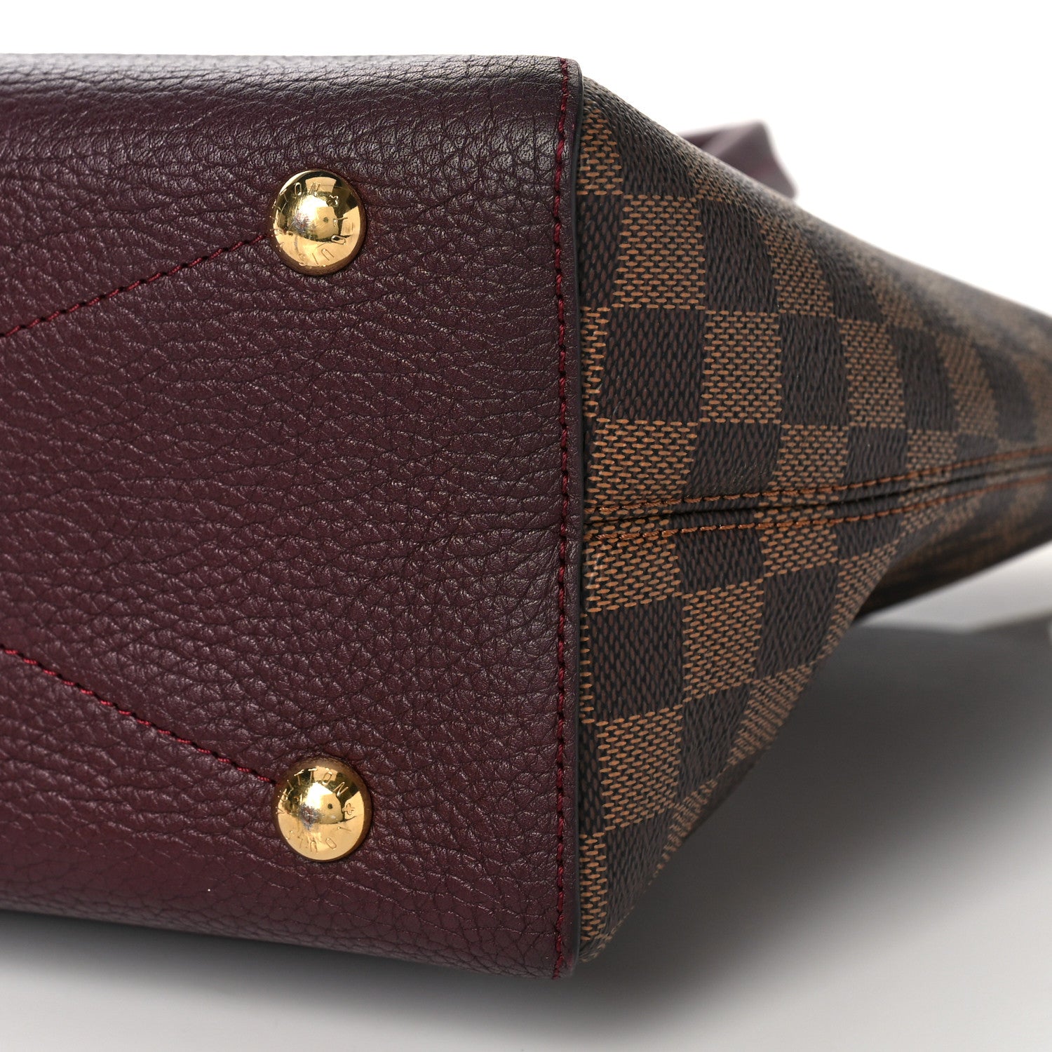 Louis Vuitton Damier Ebene Cuir Taurillon Hyde Park Fuchsia 7 of 7