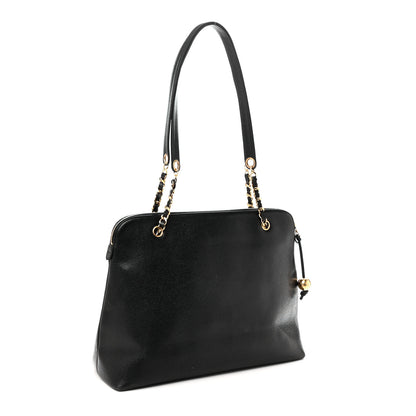 Chanel Caviar Large CC Shoulder Bag Black 3 of 10