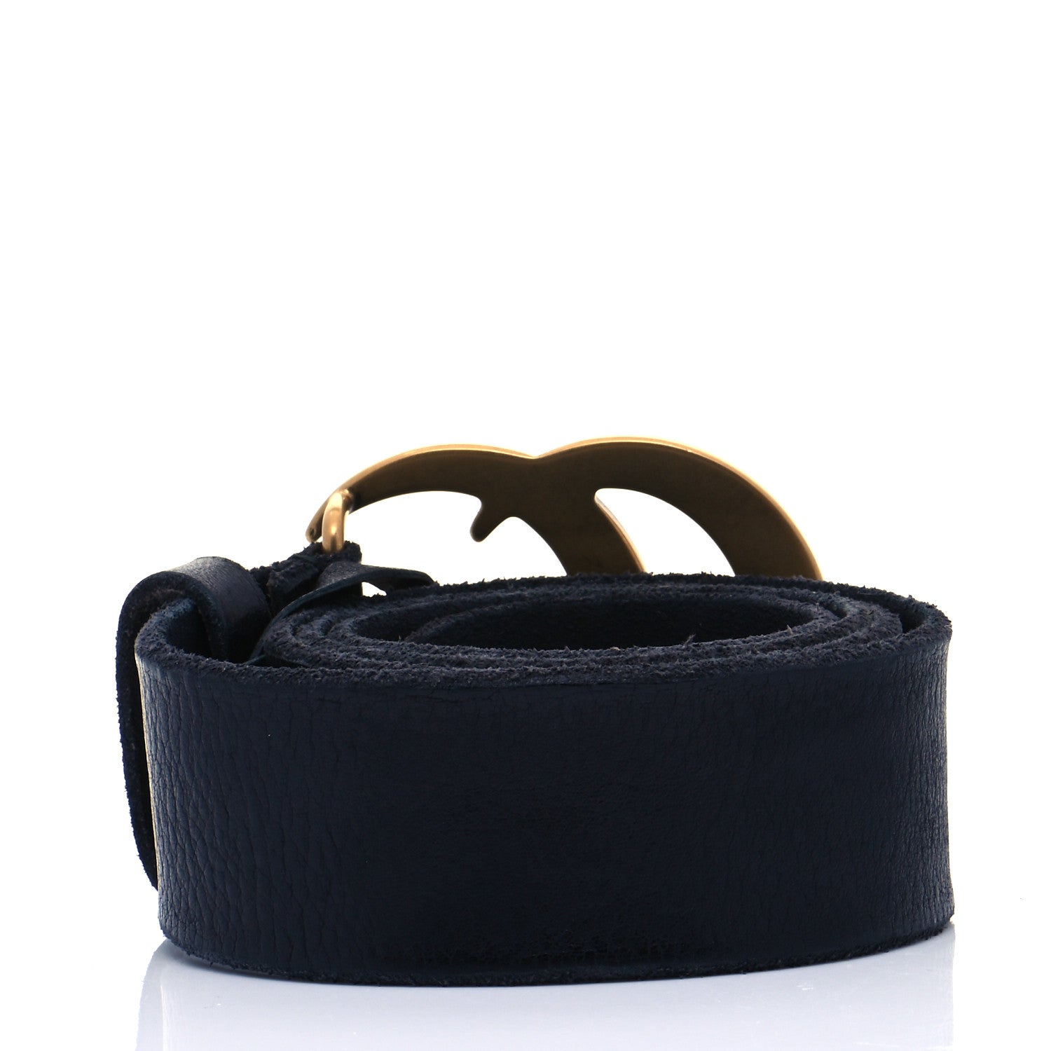 Gucci Faded Calfskin Double G 40mm Belt 80 32 Blue 2 of 6