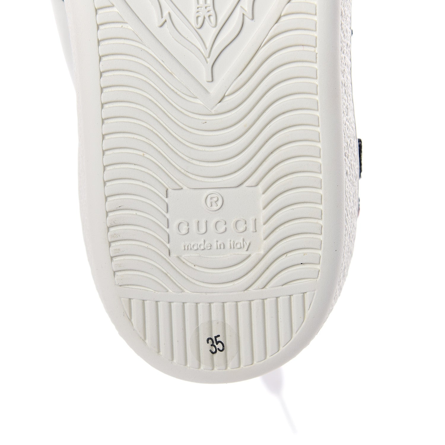 Gucci Calfskin Web Floral Embroidered Ace Sneakers 35 White 7 of 7