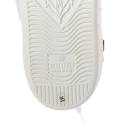Gucci Calfskin Web Floral Embroidered Ace Sneakers 35 White 7 of 7