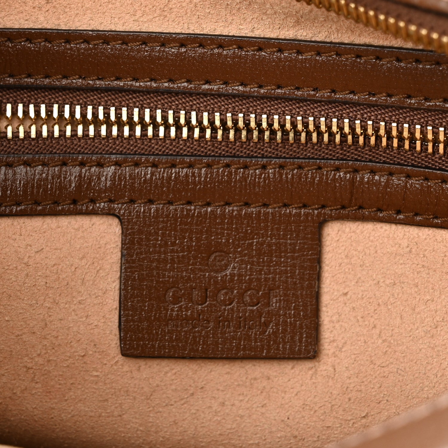 Gucci GG Supreme Monogram Small Horsebit 1955 Shoulder Bag Beige Brown Sugar 6 of 12