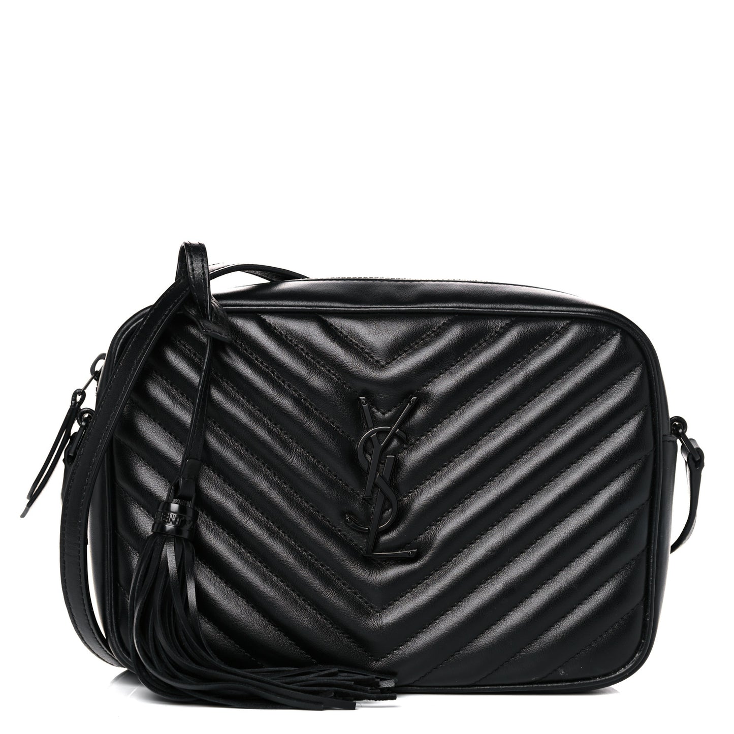 Calfskin Matelasse Monogram Lou Camera Bag Black