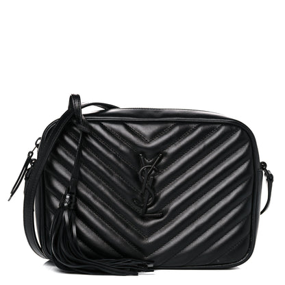 Saint Laurent Calfskin Matelasse Monogram Lou Camera Bag Black 1 of 10