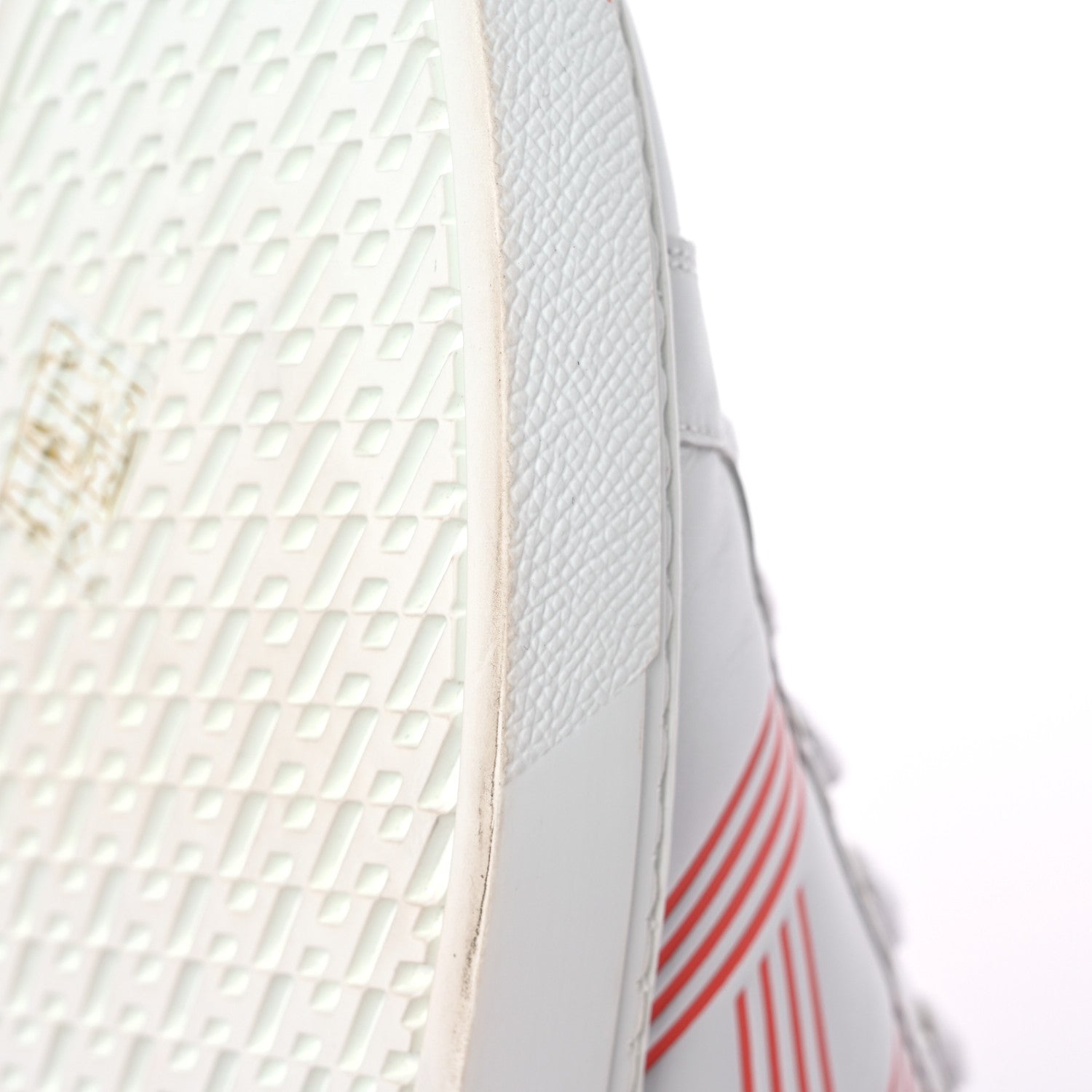 Hermes Calfskin Womens Advantage Sneakers 38.5 White Orange 10 of 11
