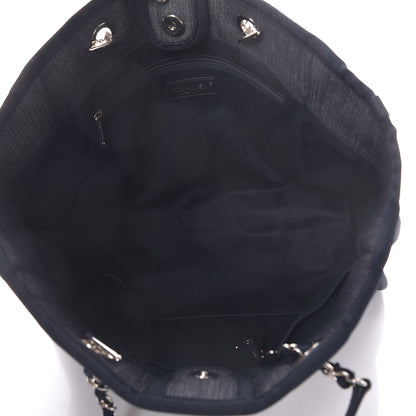 Chanel Denim Small Deauville Tote Dark Blue 7 of 8