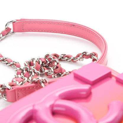 Chanel Plexiglass Patent Mini Boy Brick Flap Orange Pink 13 of 17