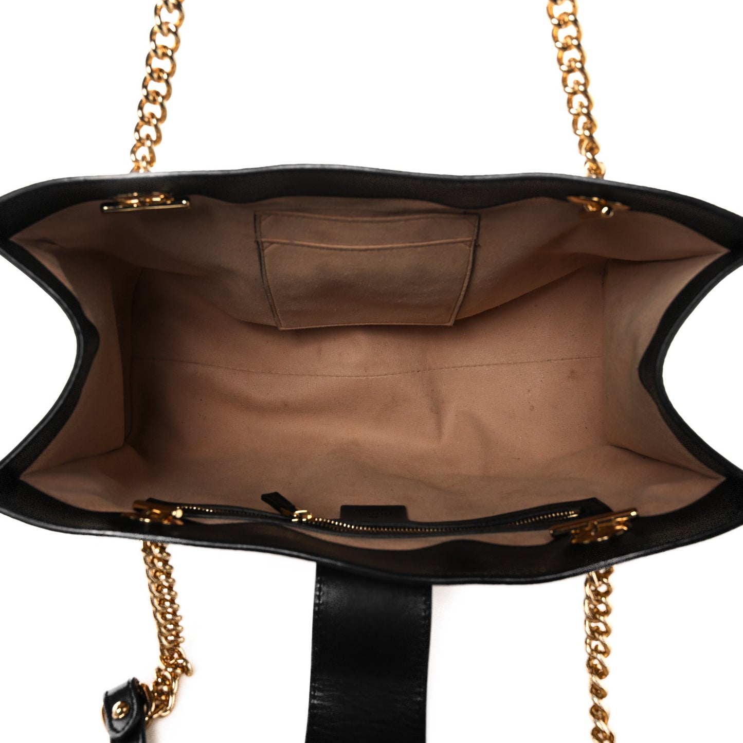 GG Supreme Monogram Bees Medium Padlock Tote Beige Oro Black