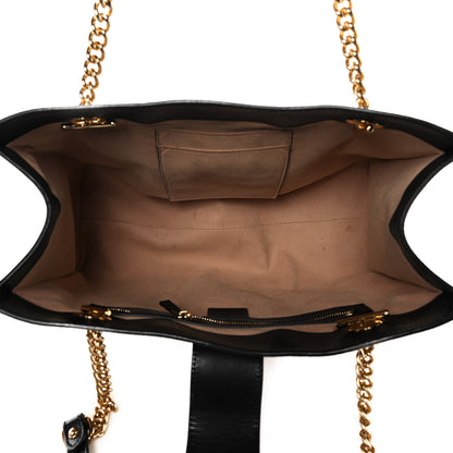 Gucci GG Supreme Monogram Bees Medium Padlock Tote Beige Oro Black 5 of 16