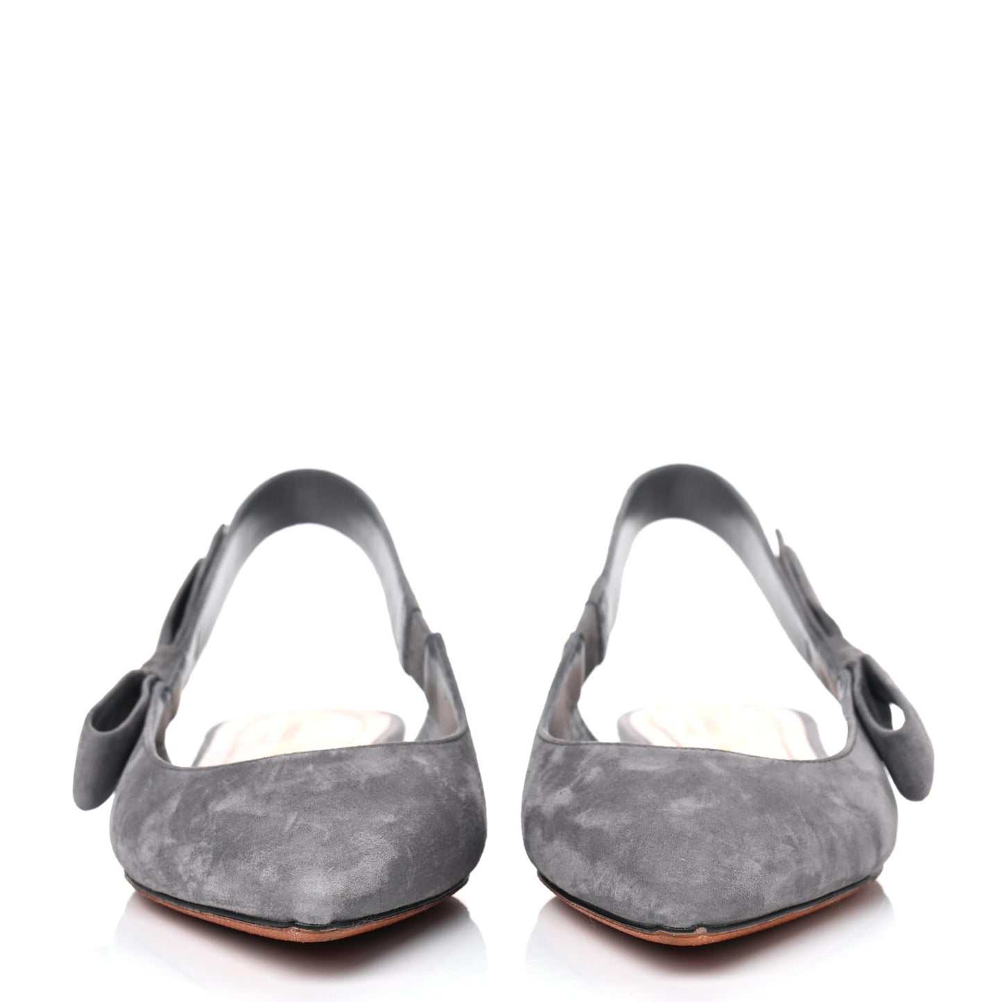 Suede Sweet D Sling-Back Ballet Flats 37 Grey