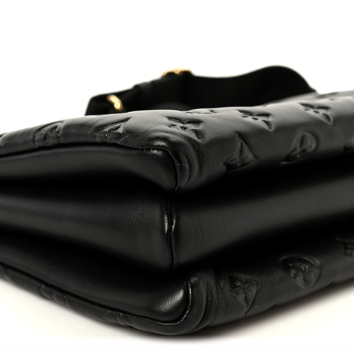 Lambskin Embossed Monogram Coussin PM Black