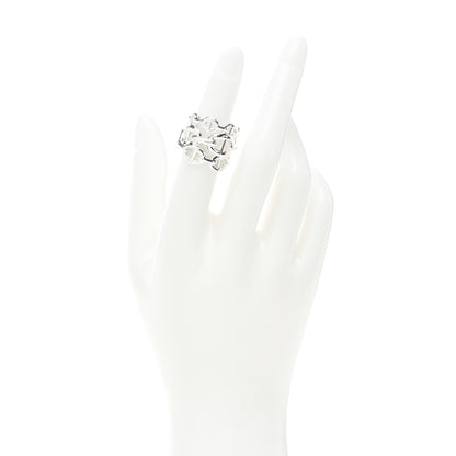 Hermes Sterling Silver GM Chaine d'Ancre Enchainee Band Ring 50 5.5 2 of 6