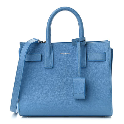 Saint Laurent Grained Calfskin Nano Sac De Jour Blue Clair 1 of 16