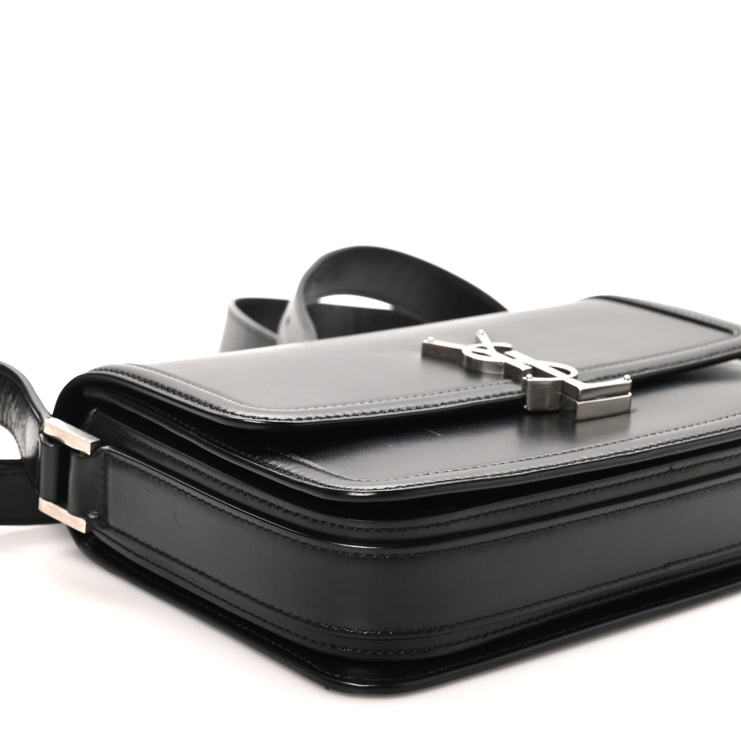 Box Calfskin Monogram Medium Solferino Satchel Black