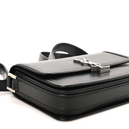 Saint Laurent Box Calfskin Monogram Medium Solferino Satchel Black 8 of 10