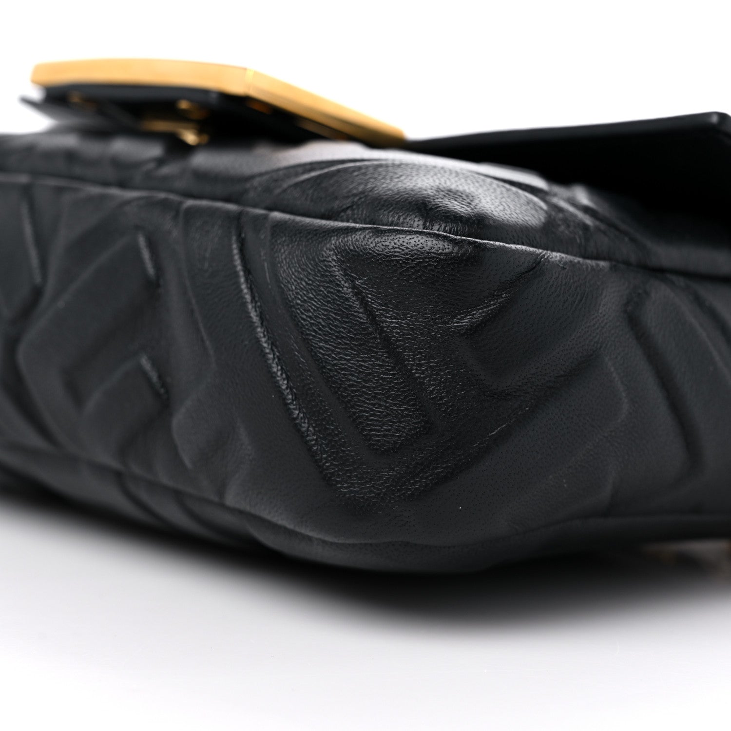 Fendi Nappa FF 1974 Embossed Mini Baguette Black 9 of 11