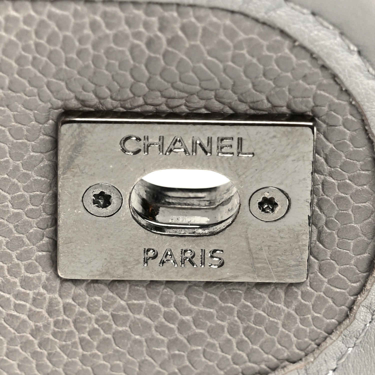 Chanel Caviar Quilted Medium French Riviera Flap Light Grey 7 of 11