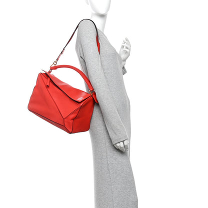 Loewe Calfskin Large Puzzle Bag Scarlet 2 of 13