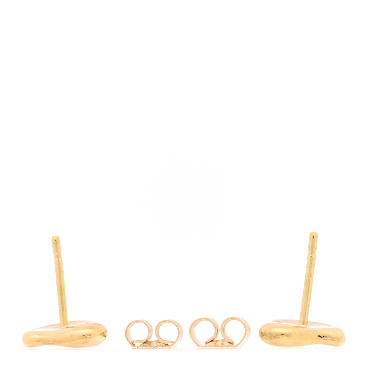 18K Yellow Gold 10mm Elsa Peretti Full Heart Earrings