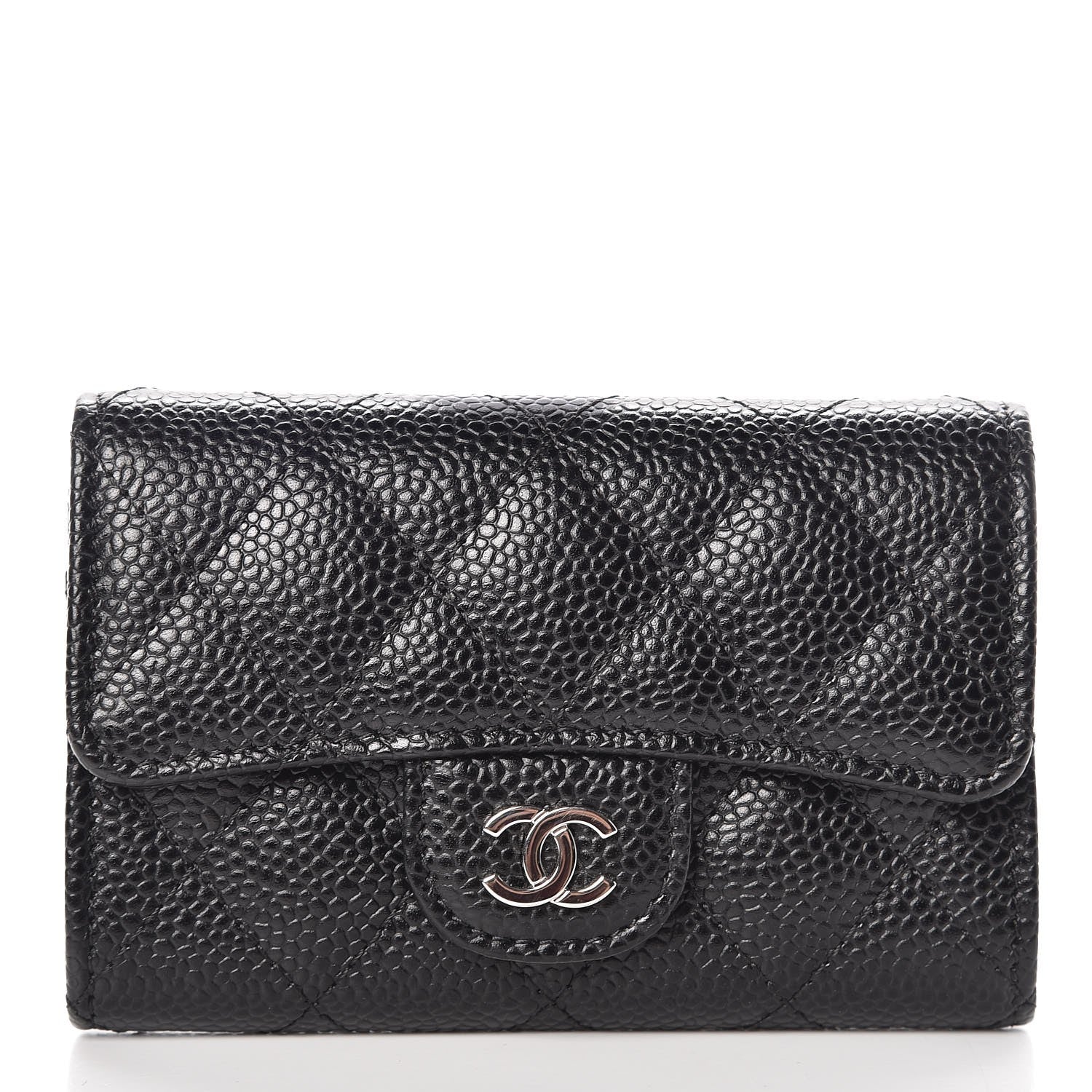 Chanel Caviar Quilted Flap Card Holder Black 1 of 9