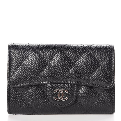 Chanel Caviar Quilted Flap Card Holder Black 1 of 9