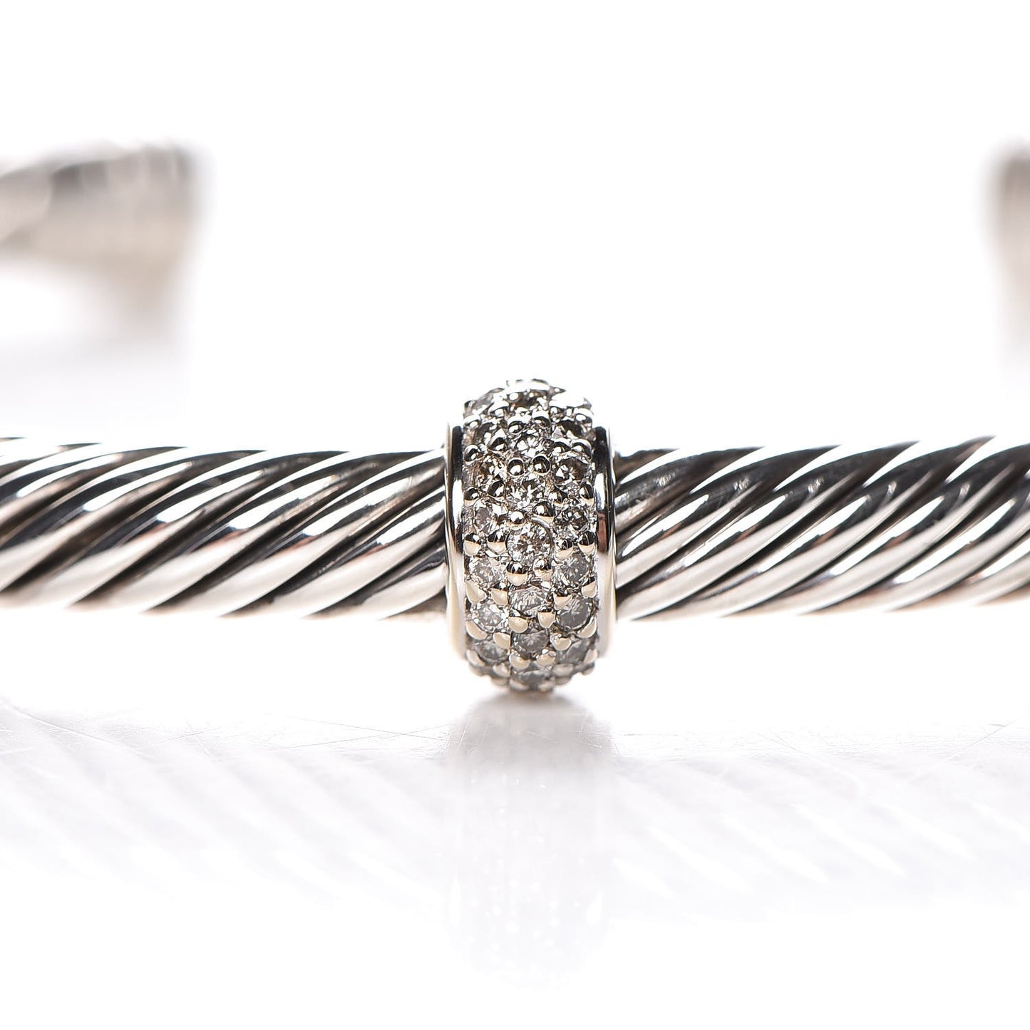 Sterling Silver Diamond 5mm Cable Classics Single Station Bracelet