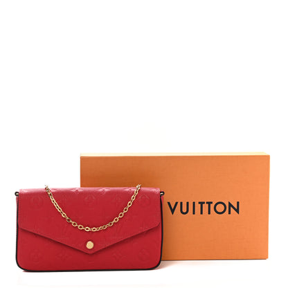 Louis Vuitton Empreinte Pochette Felicie Chain Wallet Scarlet 11 of 11