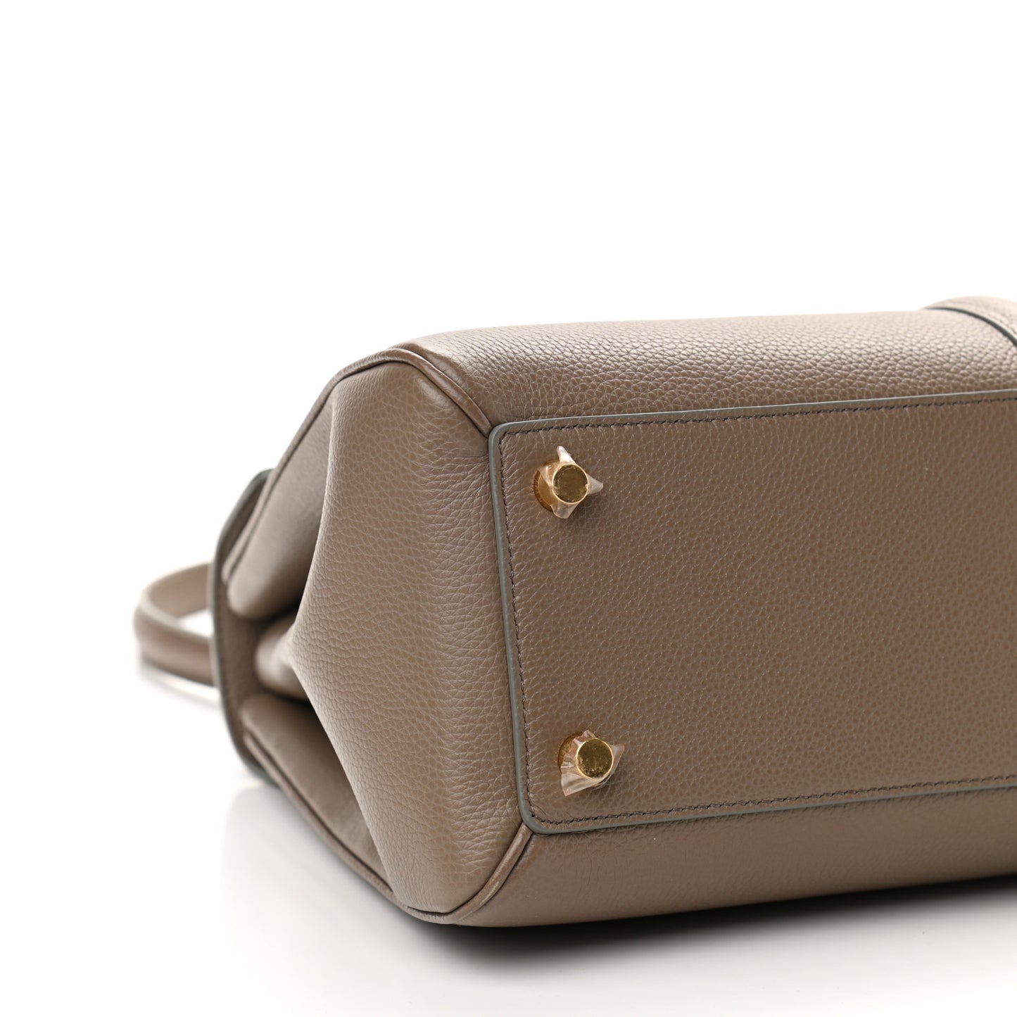 Satinated Calfskin Medium 16 Top Handle Bag Beige