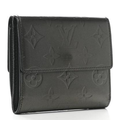 Louis Vuitton Mat Monogram Elise Wallet Black 3 of 9