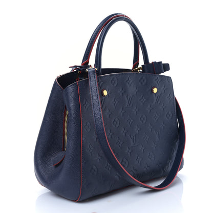 Louis Vuitton Empreinte Montaigne MM Marine Rouge 3 of 8